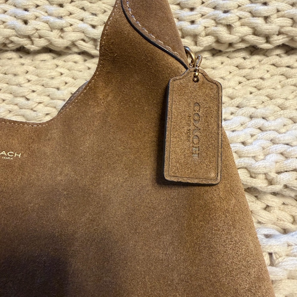 Coach Suede Brooklyn Shoulder Purse 28 - Picture 5 of 6